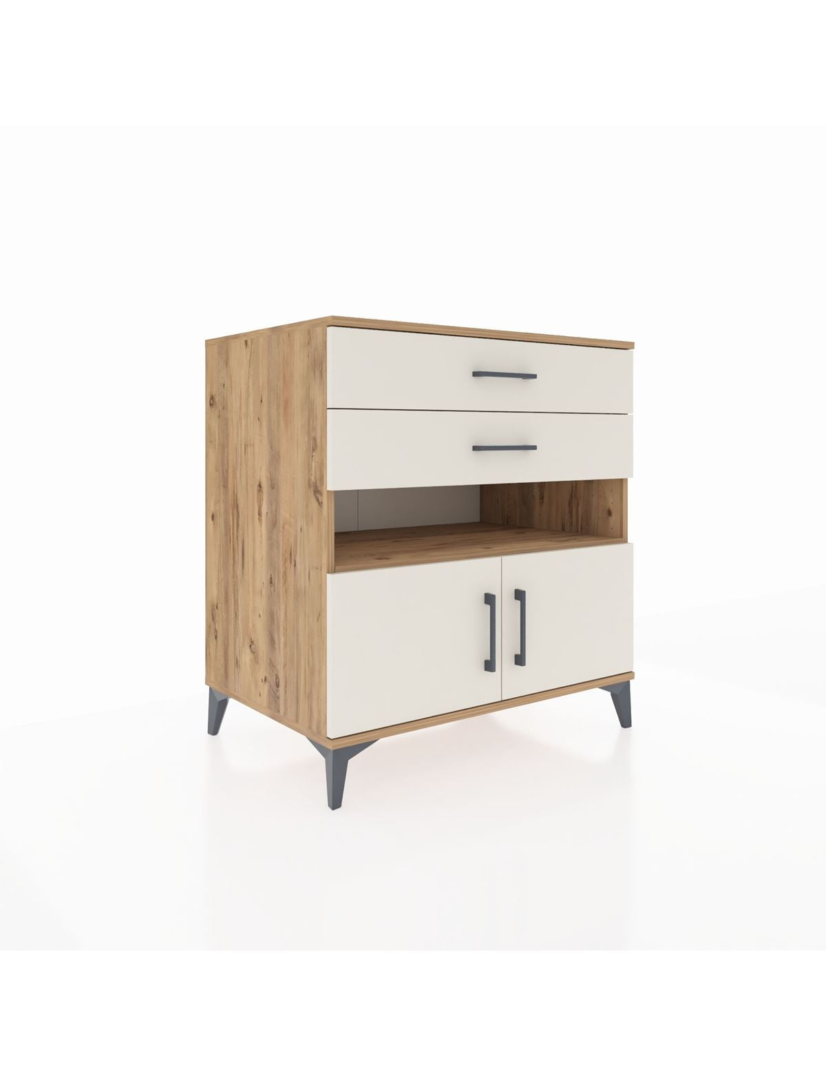 Kronos Şifonyer 2 Raflı 2 Çekmeceli 2 Kapaklı 88x59x96 - S70M027V7C