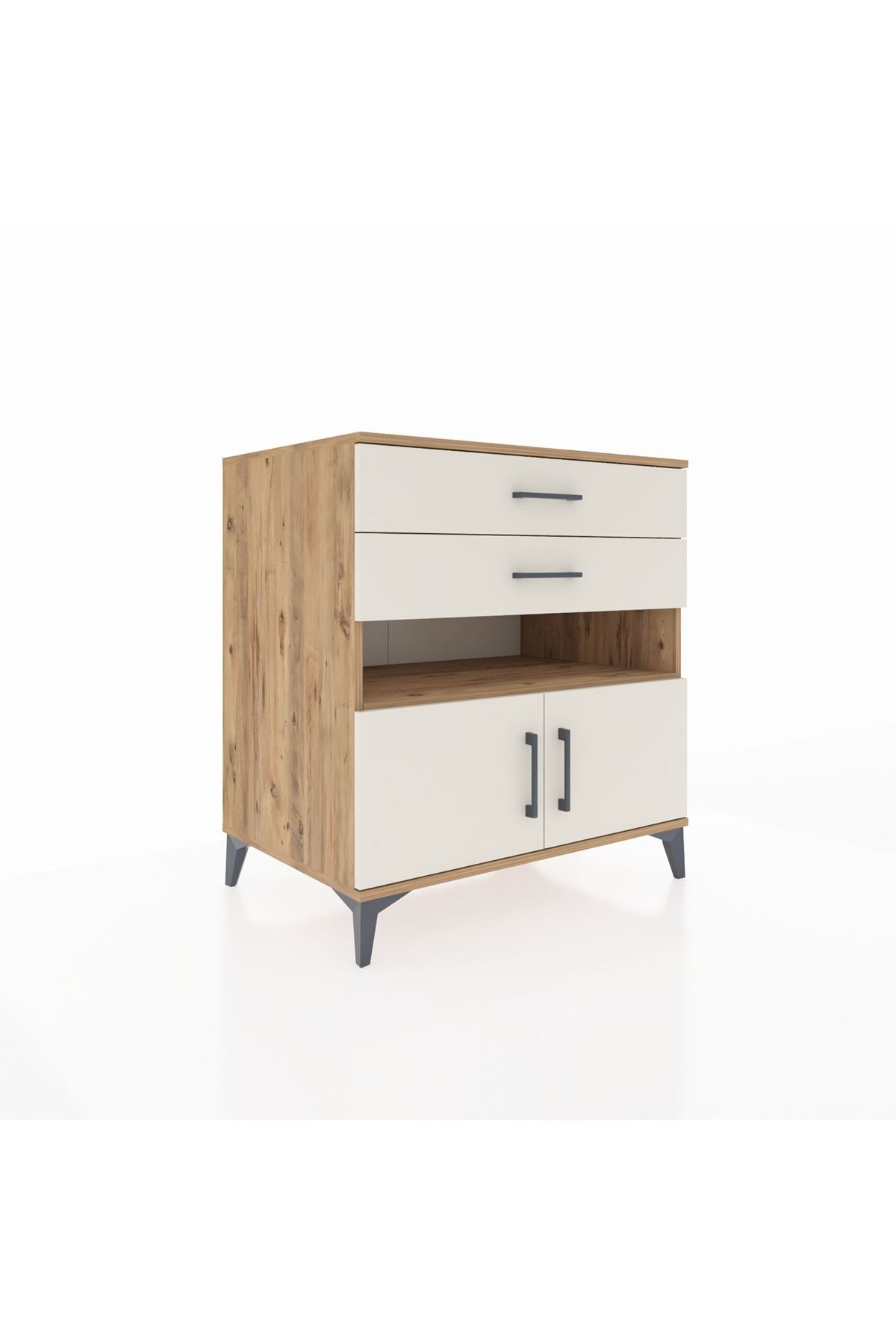 Kronos Şifonyer 2 Raflı 2 Çekmeceli 2 Kapaklı 88x59x96 - S70M027V7C