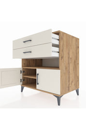 Kronos Şifonyer 2 Raflı 2 Çekmeceli 2 Kapaklı 88x59x96 - S70M027V7C