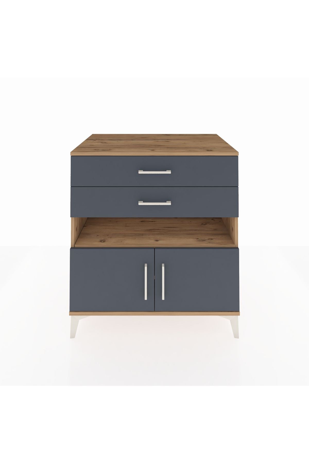 Kronos Şifonyer 2 Raflı 2 Çekmeceli 2 Kapaklı 88x59x96 - S70M027V8C