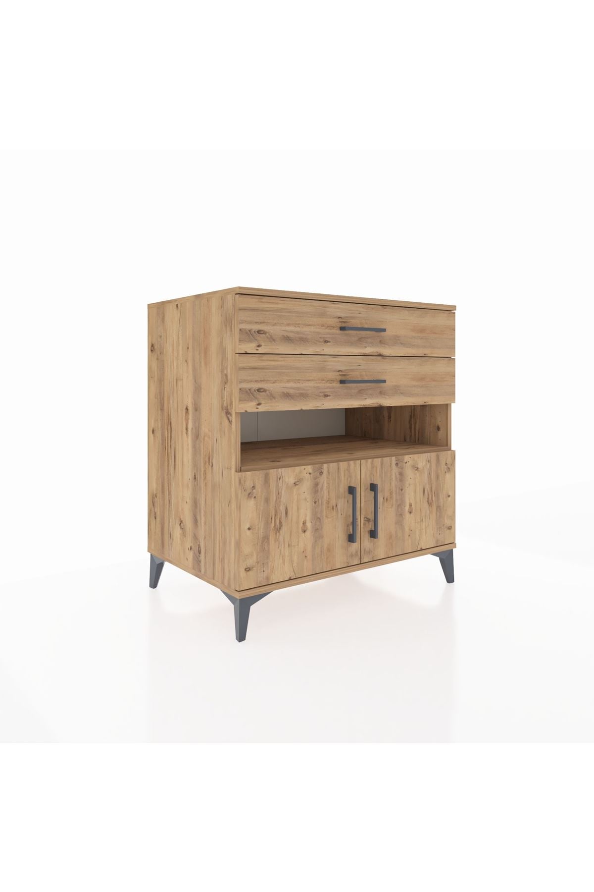 Kronos Şifonyer 2 Raflı 2 Çekmeceli 2 Kapaklı 88x59x96 - S70M027V9C