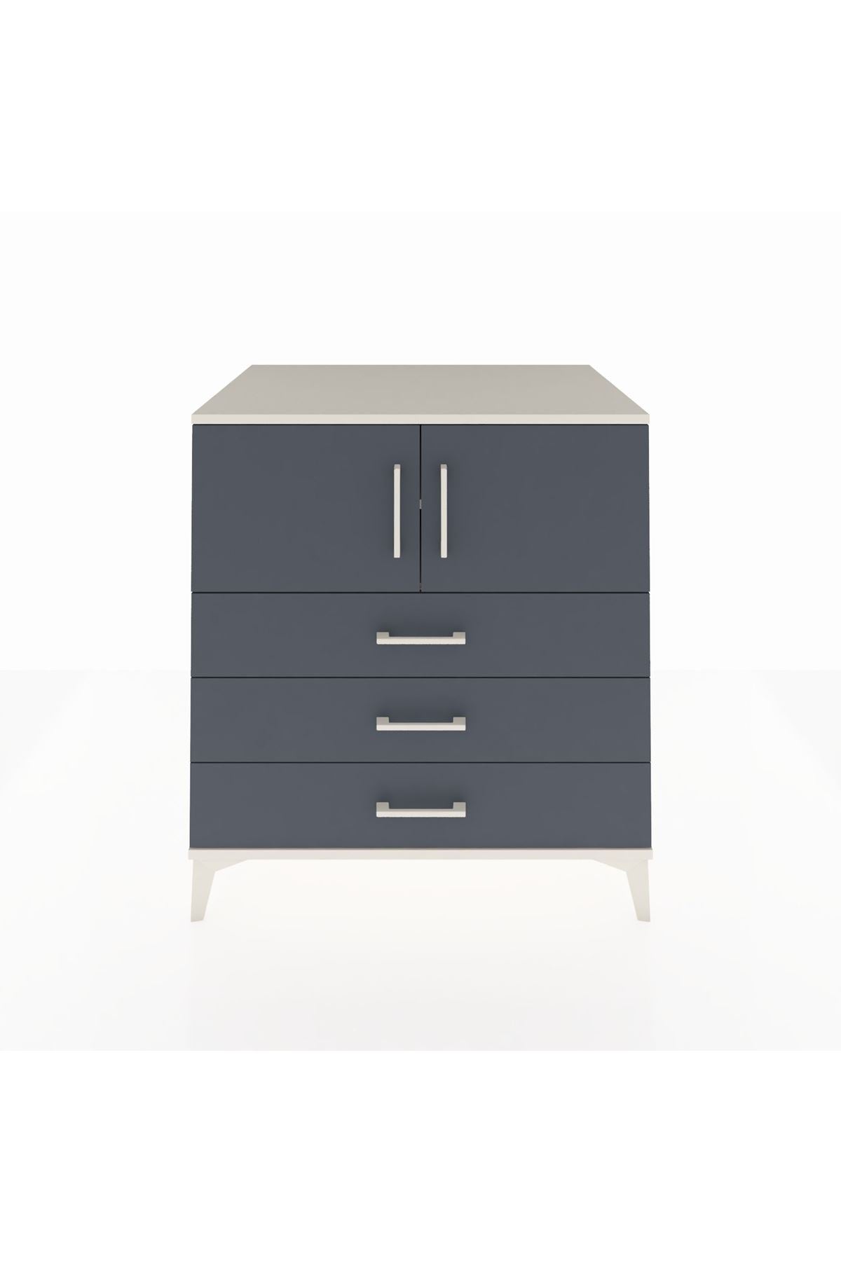 Kronos Şifonyer 2 Raflı 3 Çekmeceli 2 Kapaklı 88x59x96 - S70M029V2C