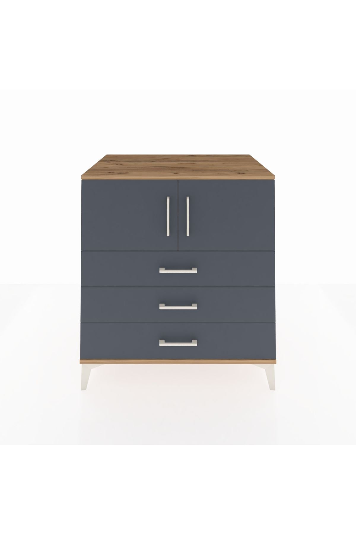 Kronos Şifonyer 2 Raflı 3 Çekmeceli 2 Kapaklı 88x59x96 - S70M029V8C