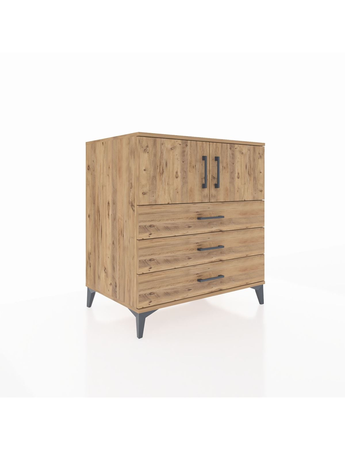 Kronos Şifonyer 2 Raflı 3 Çekmeceli 2 Kapaklı 88x59x96 - S70M029V9C