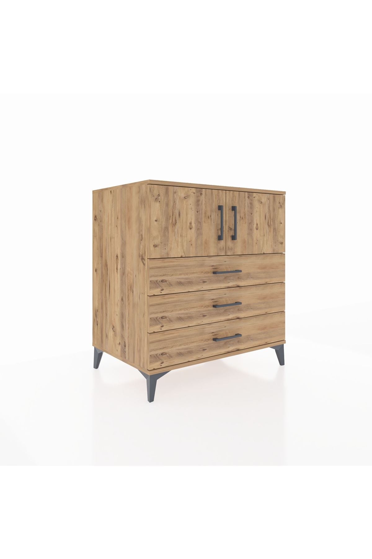 Kronos Şifonyer 2 Raflı 3 Çekmeceli 2 Kapaklı 88x59x96 - S70M029V9C