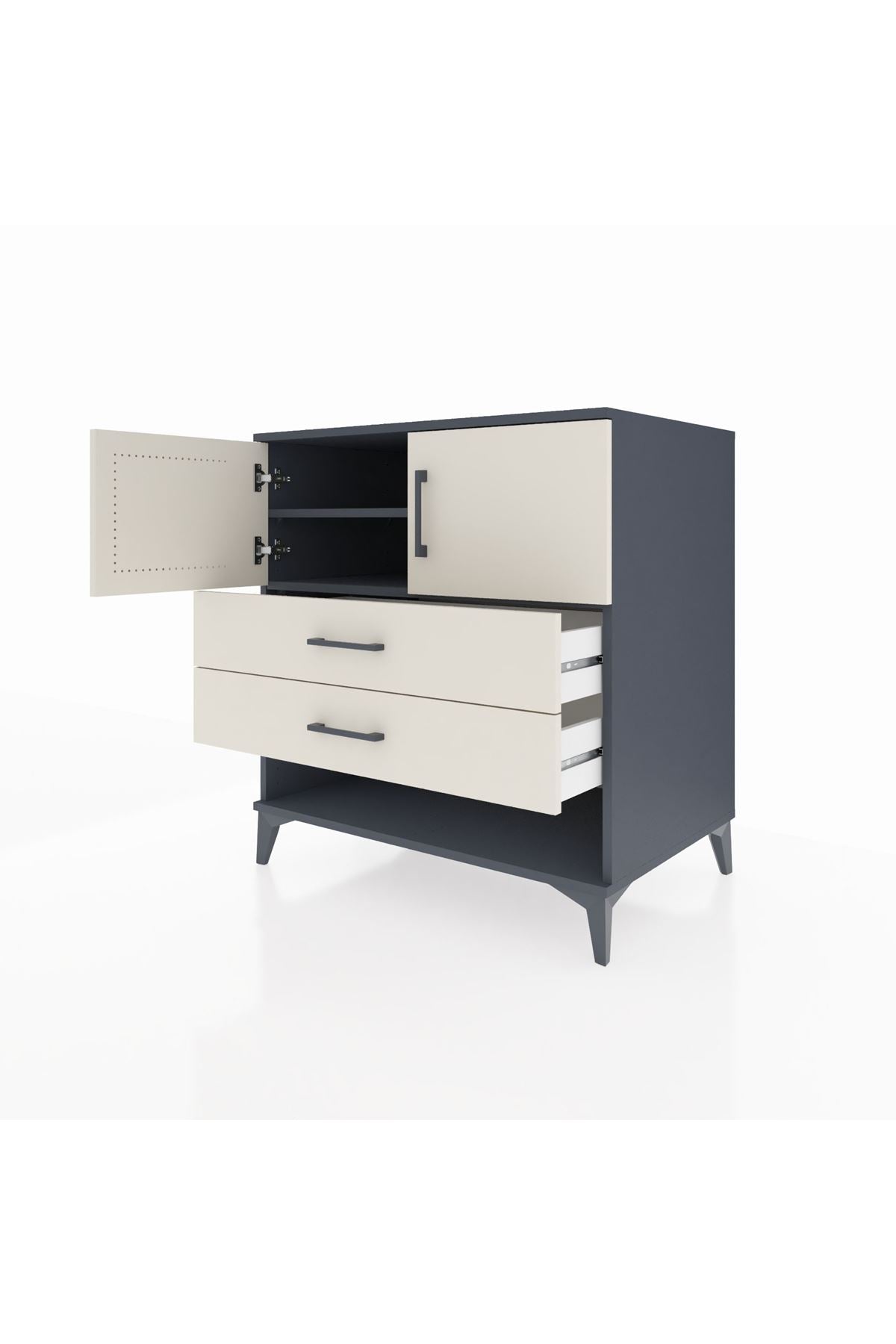 Kronos Şifonyer 2 Raflı 2 Çekmeceli 2 Kapaklı 88x59x96 - S70M030V4C