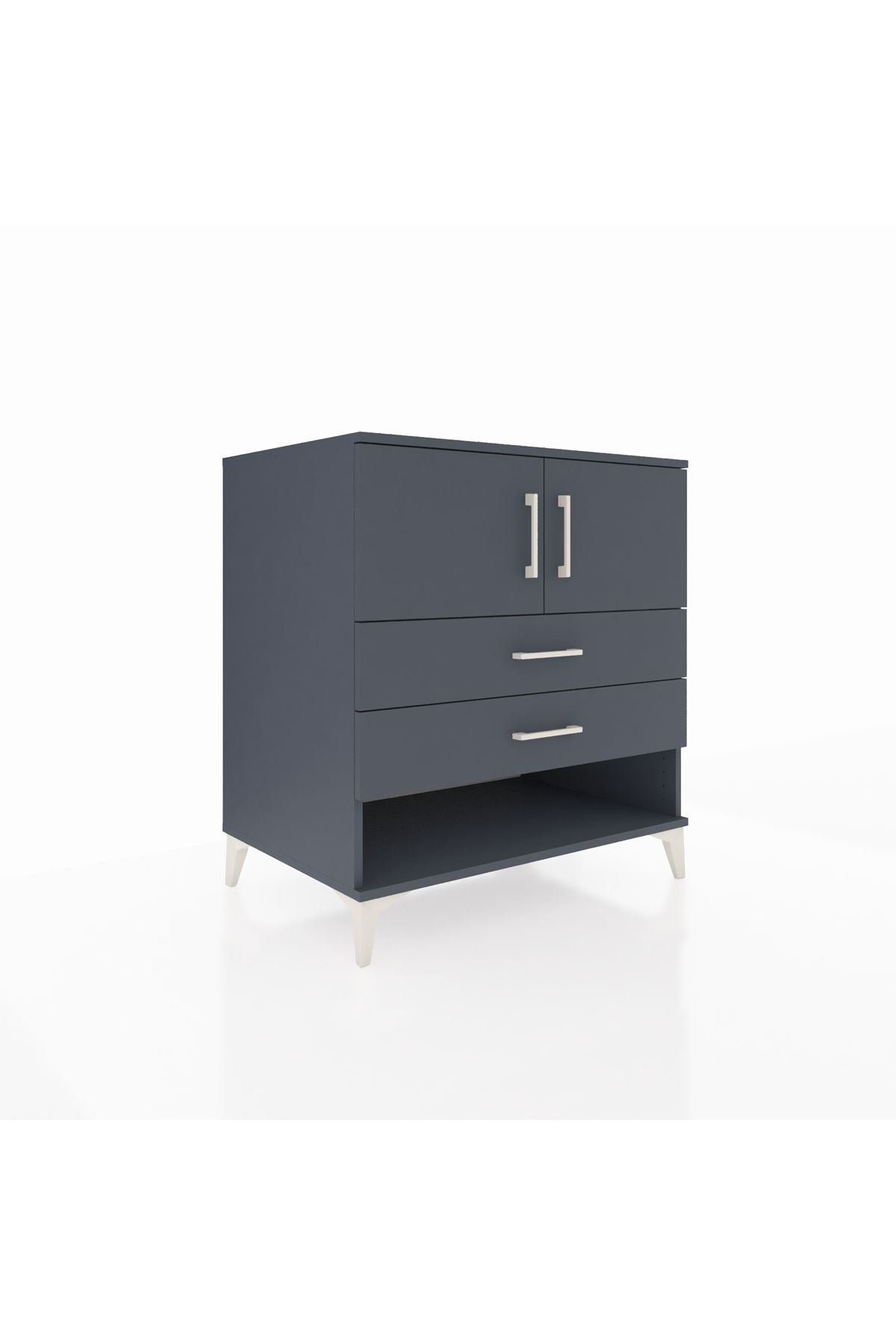 Kronos Şifonyer 2 Raflı 2 Çekmeceli 2 Kapaklı 88x59x96 - S70M030V5C