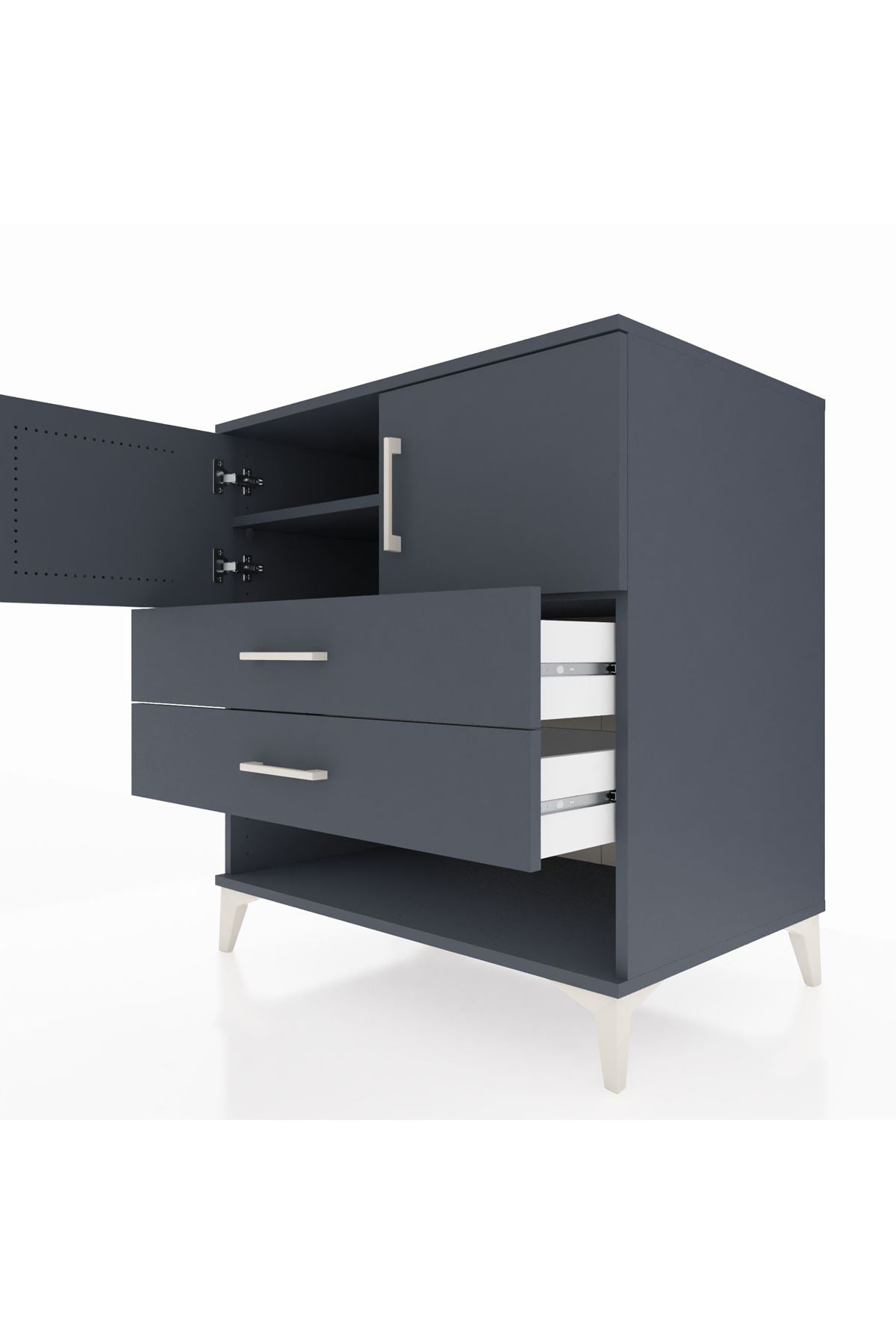 Kronos Şifonyer 2 Raflı 2 Çekmeceli 2 Kapaklı 88x59x96 - S70M030V5C