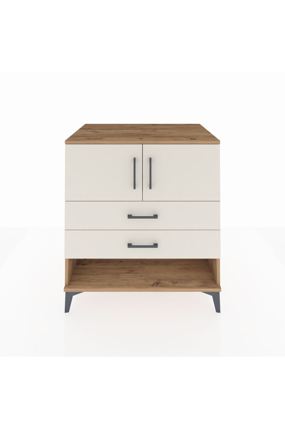 Kronos Şifonyer 2 Raflı 2 Çekmeceli 2 Kapaklı 88x59x96 - S70M030V7C