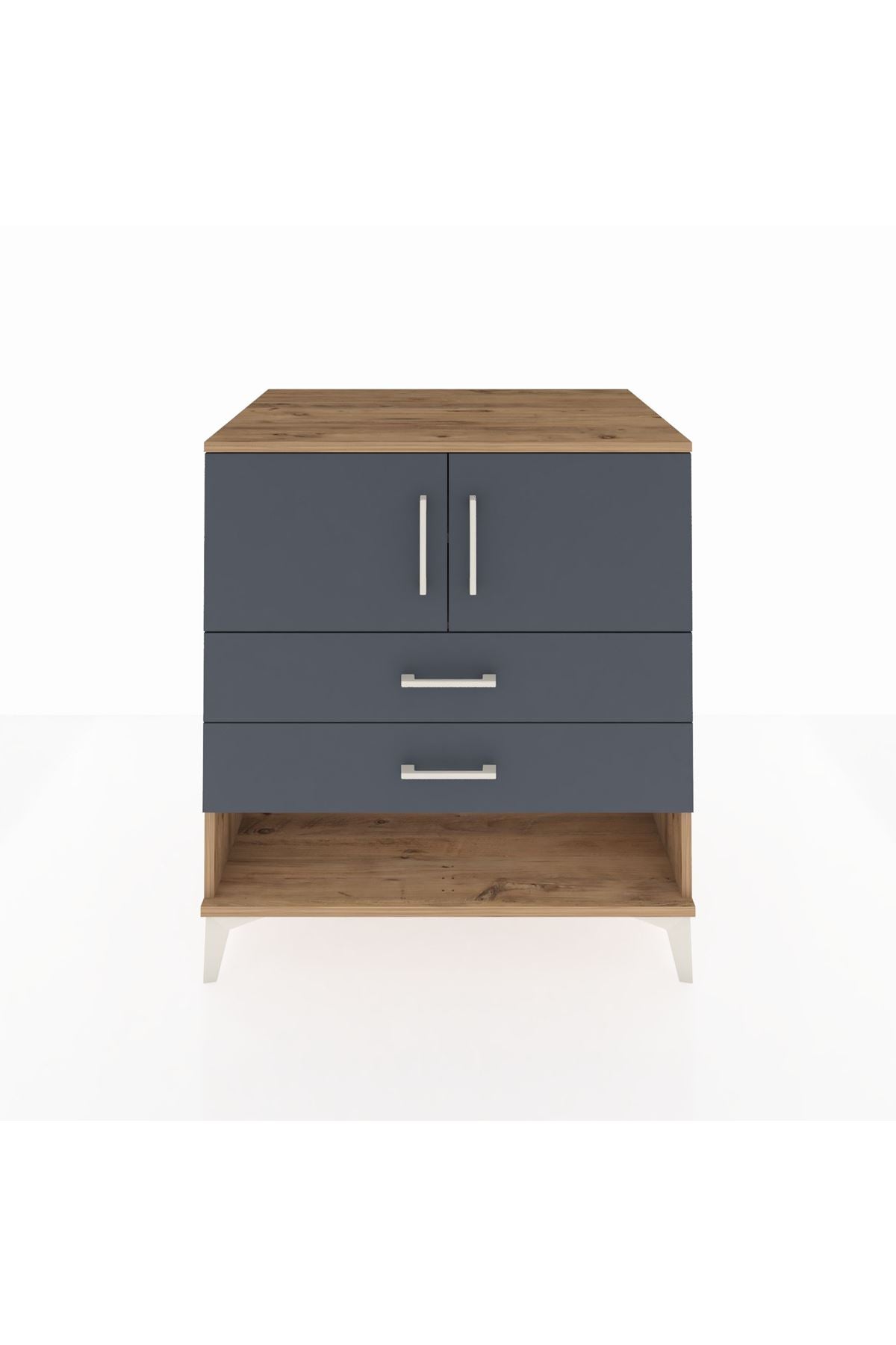 Kronos Şifonyer 2 Raflı 2 Çekmeceli 2 Kapaklı 88x59x96 - S70M030V8C