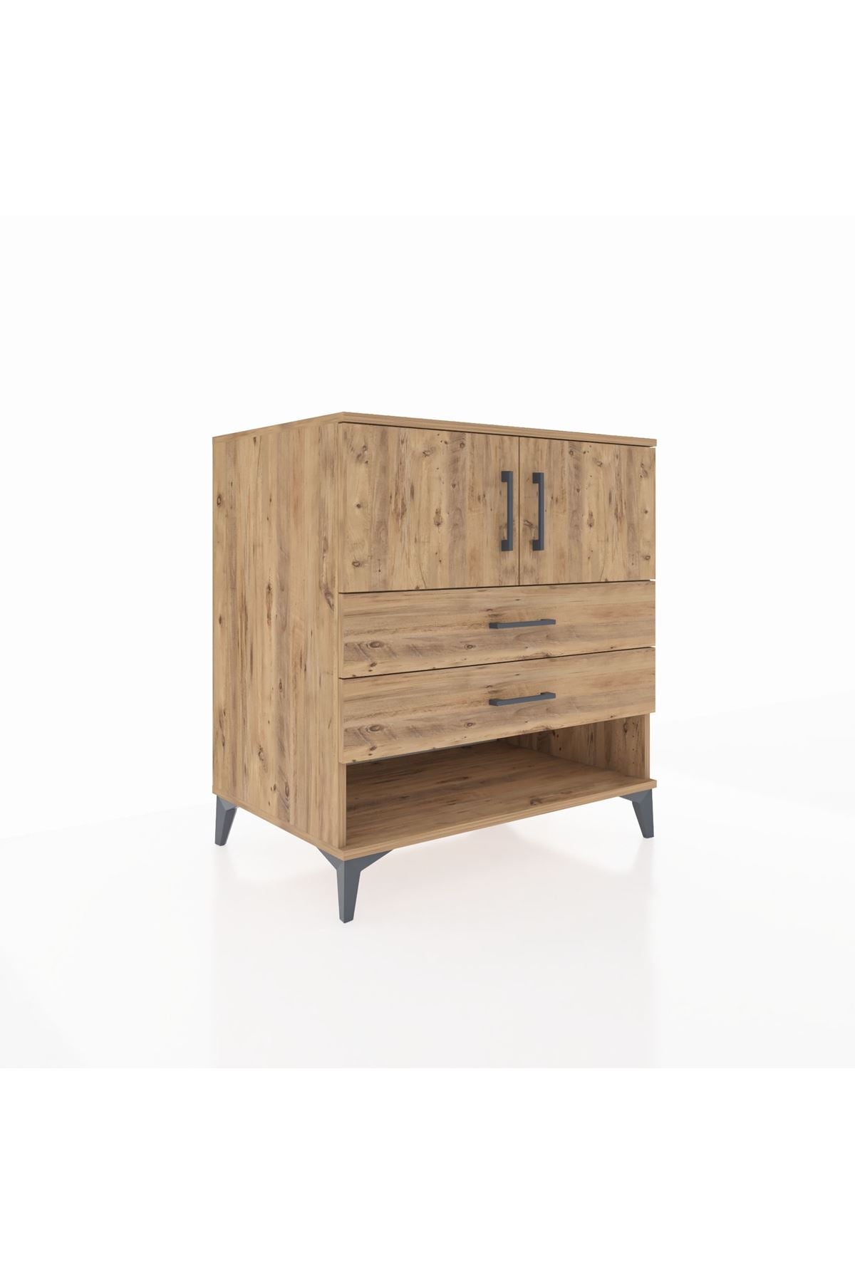 Kronos Şifonyer 2 Raflı 2 Çekmeceli 2 Kapaklı 88x59x96 - S70M030V9C
