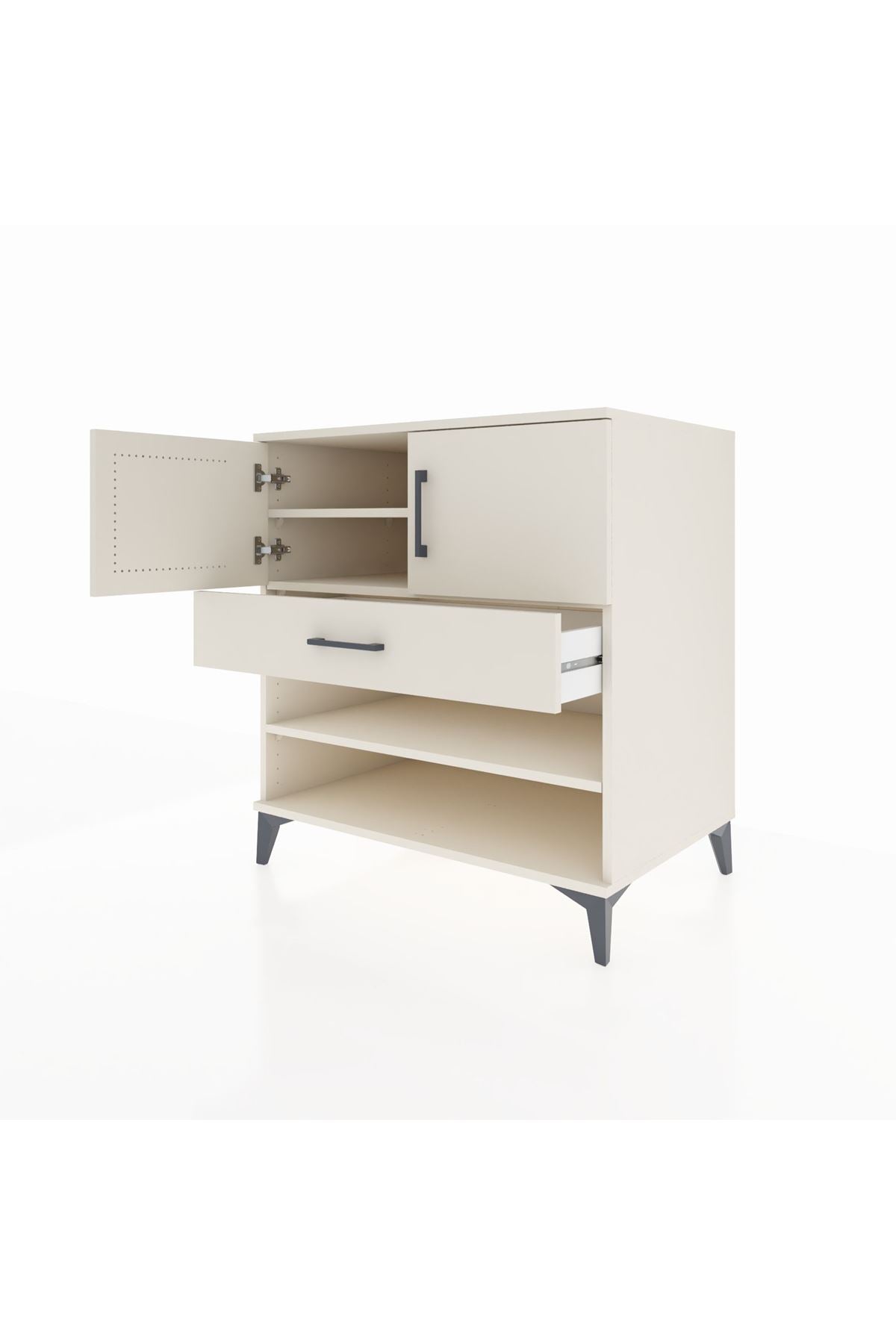 Kronos Şifonyer 3 Raflı Tek Çekmeceli 2 Kapaklı 88x59x96 - S70M031V1C