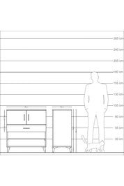 Kronos Şifonyer 3 Raflı Tek Çekmeceli 2 Kapaklı 88x59x96 - S70M031V2C