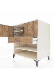 Kronos Şifonyer 3 Raflı Tek Çekmeceli 2 Kapaklı 88x59x96 - S70M031V3C