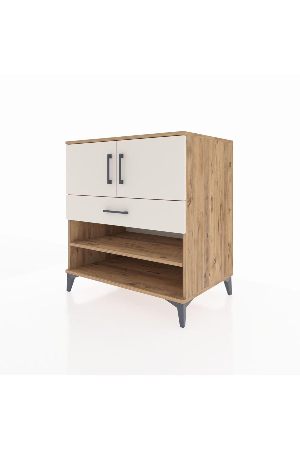 Kronos Şifonyer 3 Raflı Tek Çekmeceli 2 Kapaklı 88x59x96 - S70M031V7C