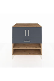 Kronos Şifonyer 3 Raflı Tek Çekmeceli 2 Kapaklı 88x59x96 - S70M031V8C