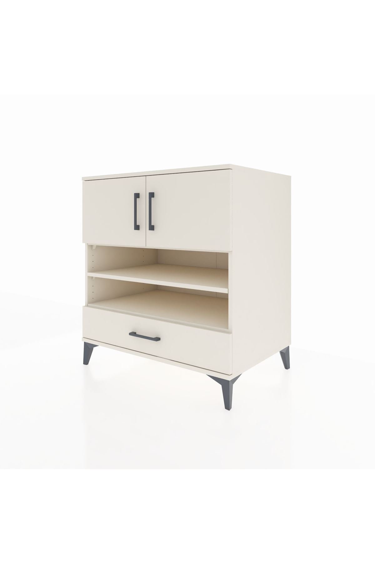 Kronos Şifonyer 4 Raflı Tek Çekmeceli 2 Kapaklı 88x59x96 - S70M032V1C