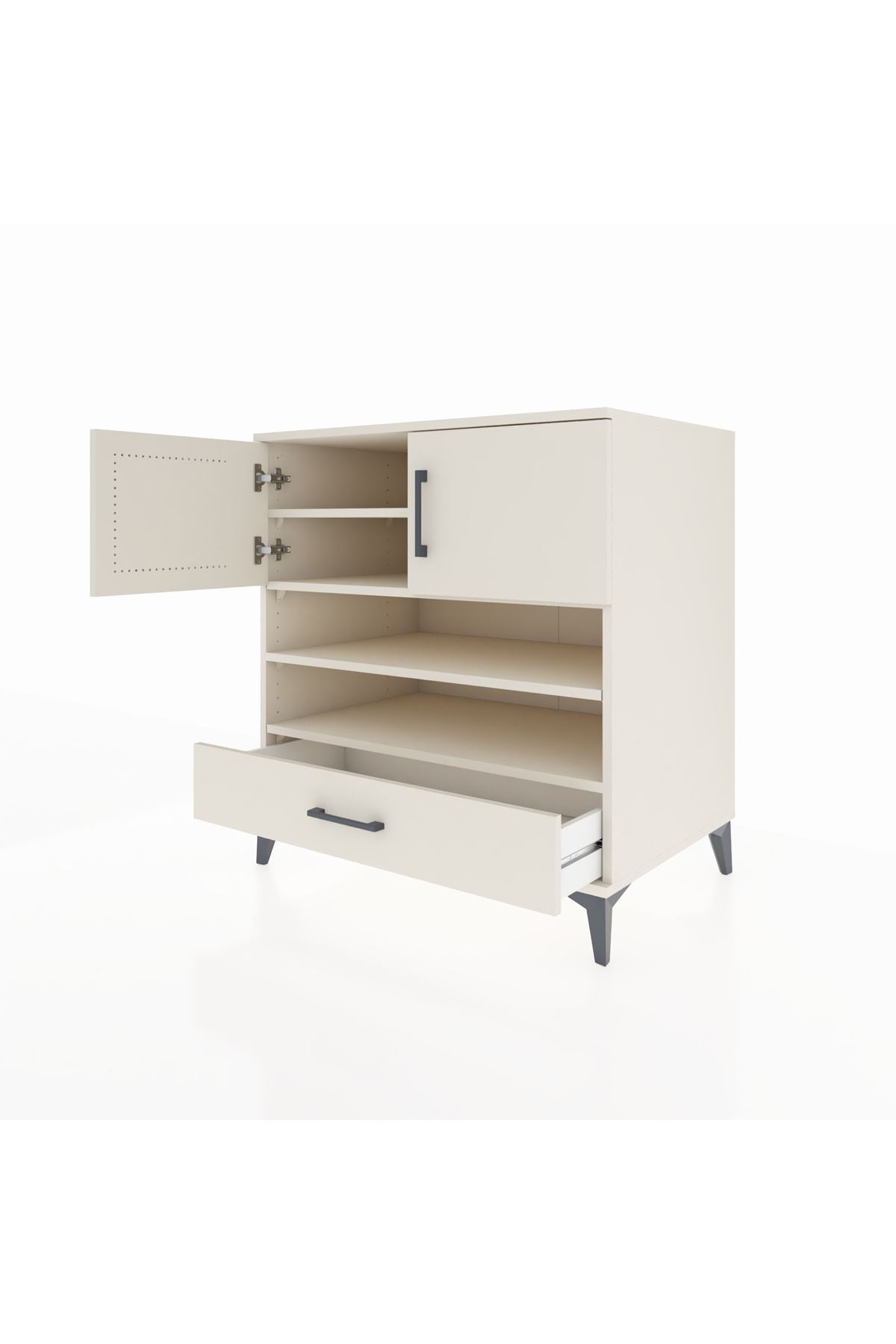 Kronos Şifonyer 4 Raflı Tek Çekmeceli 2 Kapaklı 88x59x96 - S70M032V1C