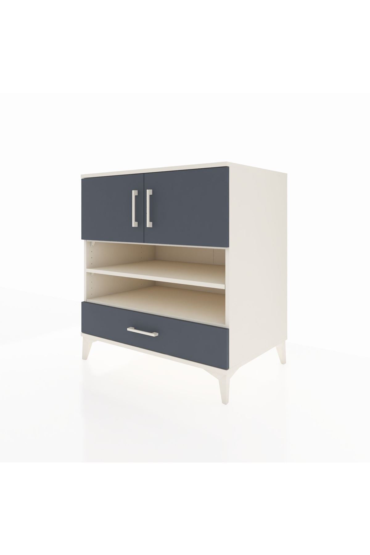 Kronos Şifonyer 4 Raflı Tek Çekmeceli 2 Kapaklı 88x59x96 - S70M032V2C