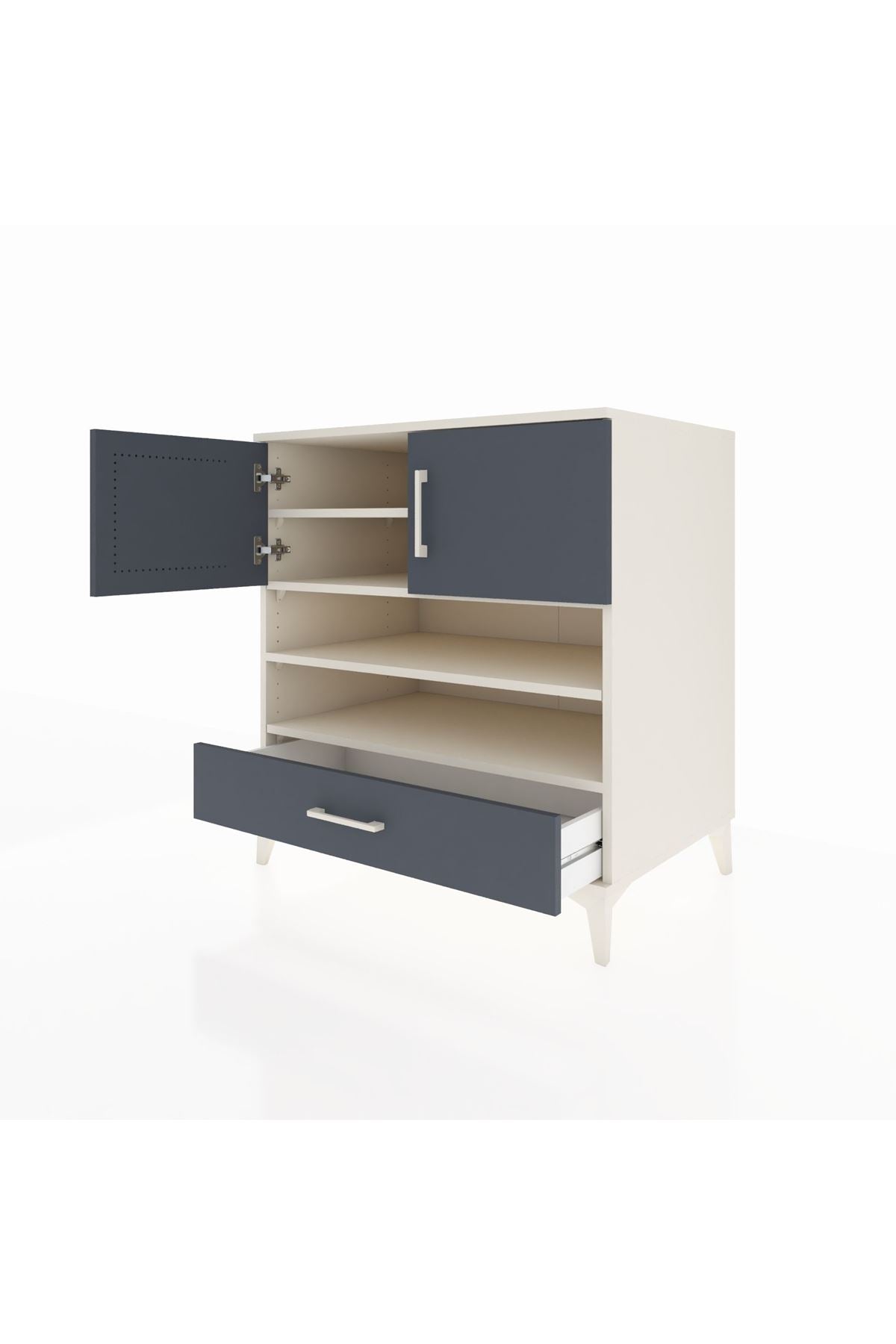 Kronos Şifonyer 4 Raflı Tek Çekmeceli 2 Kapaklı 88x59x96 - S70M032V2C