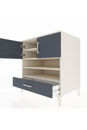 Kronos Şifonyer 4 Raflı Tek Çekmeceli 2 Kapaklı 88x59x96 - S70M032V2C