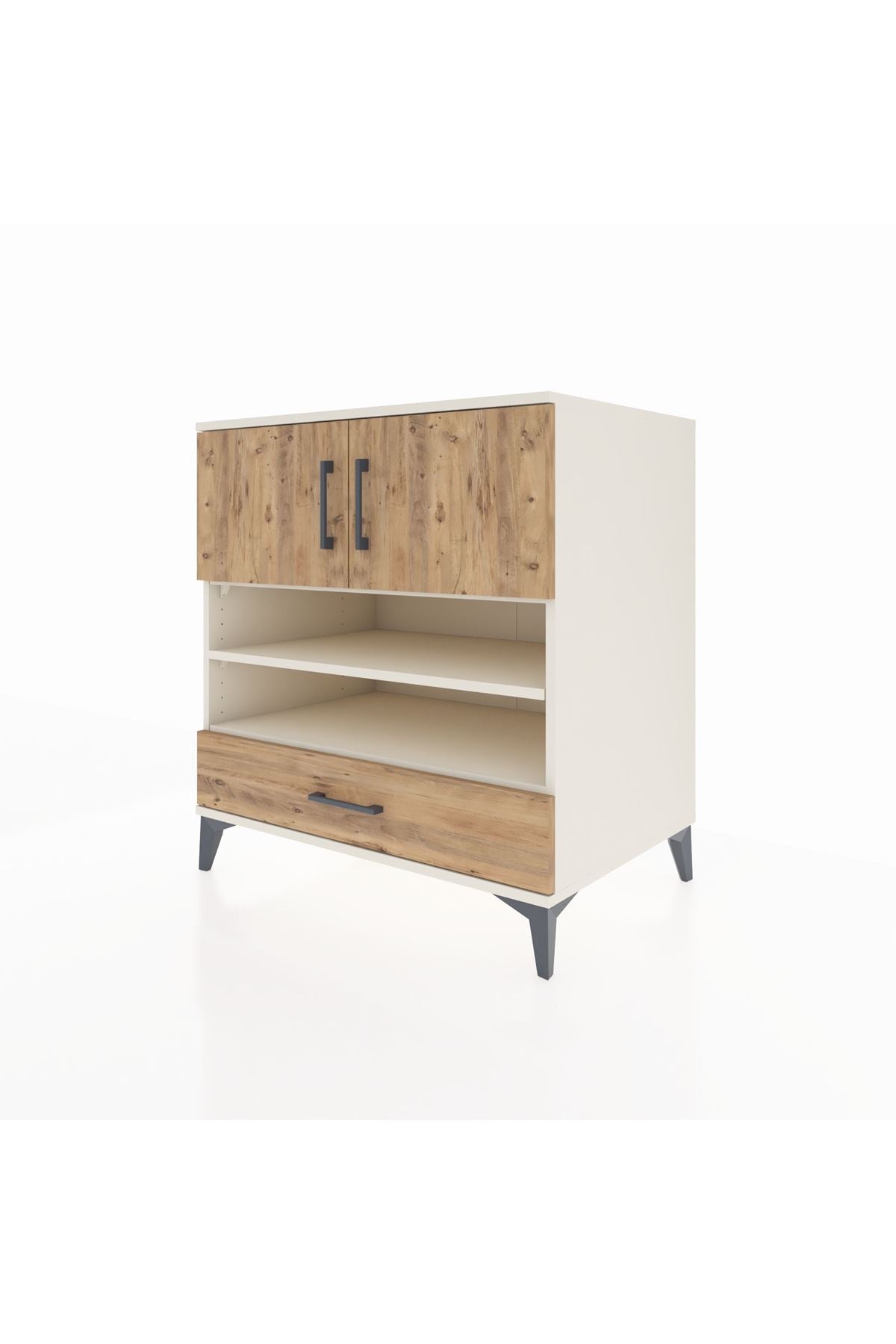 Kronos Şifonyer 4 Raflı Tek Çekmeceli 2 Kapaklı 88x59x96 - S70M032V3C