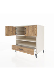 Kronos Şifonyer 4 Raflı Tek Çekmeceli 2 Kapaklı 88x59x96 - S70M032V3C
