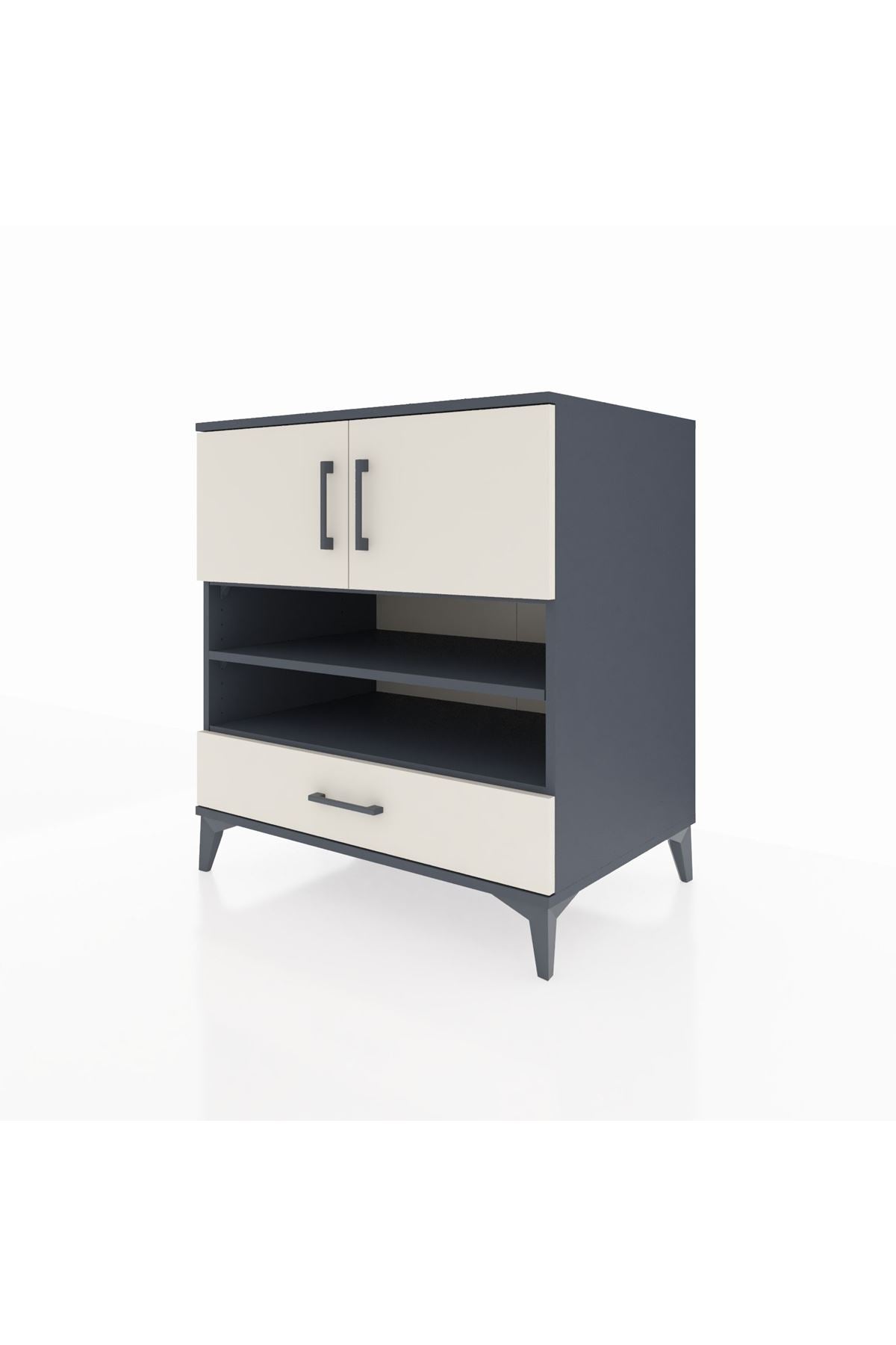 Kronos Şifonyer 4 Raflı Tek Çekmeceli 2 Kapaklı 88x59x96 - S70M032V4C