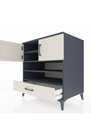 Kronos Şifonyer 4 Raflı Tek Çekmeceli 2 Kapaklı 88x59x96 - S70M032V4C