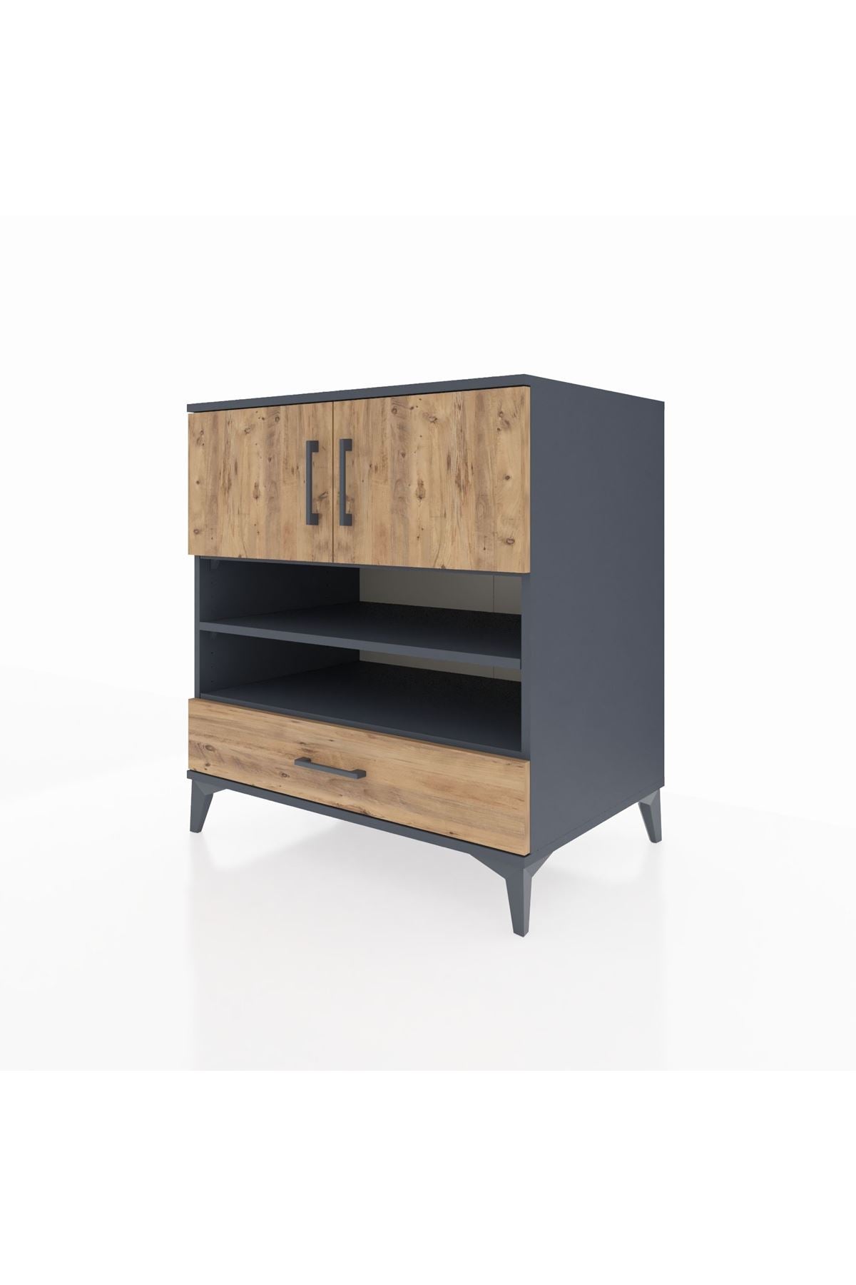 Kronos Şifonyer 4 Raflı Tek Çekmeceli 2 Kapaklı 88x59x96 - S70M032V6C