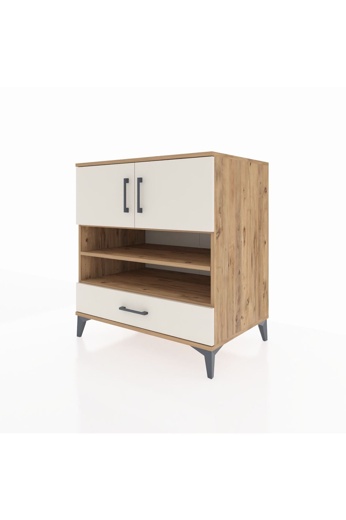 Kronos Şifonyer 4 Raflı Tek Çekmeceli 2 Kapaklı 88x59x96 - S70M032V7C