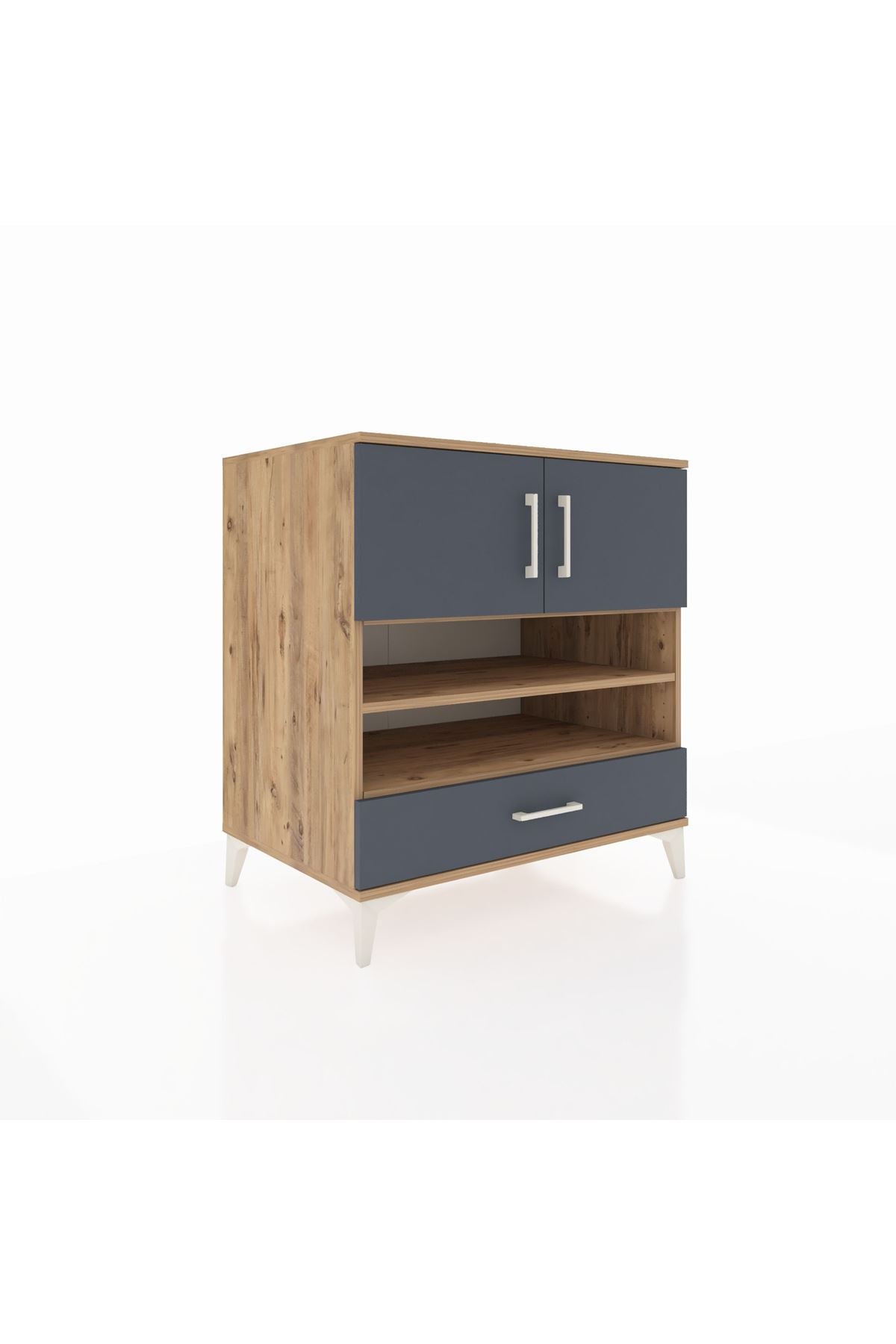 Kronos Şifonyer 4 Raflı Tek Çekmeceli 2 Kapaklı 88x59x96 - S70M032V8C