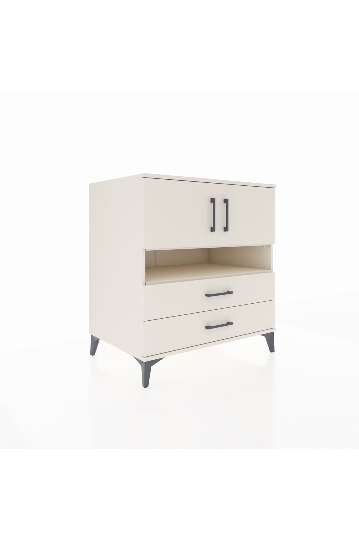 Kronos Şifonyer 3 Raflı 2 Çekmeceli 2 Kapaklı 88x59x96 - S70M033V1C