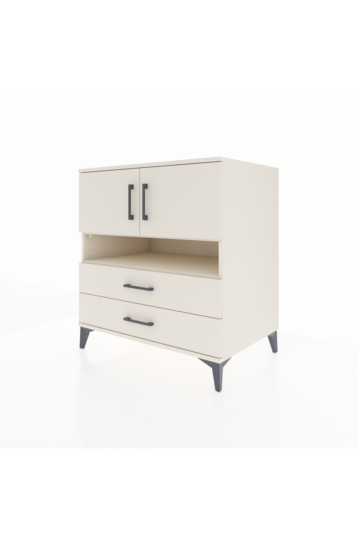 Kronos Şifonyer 3 Raflı 2 Çekmeceli 2 Kapaklı 88x59x96 - S70M033V1C