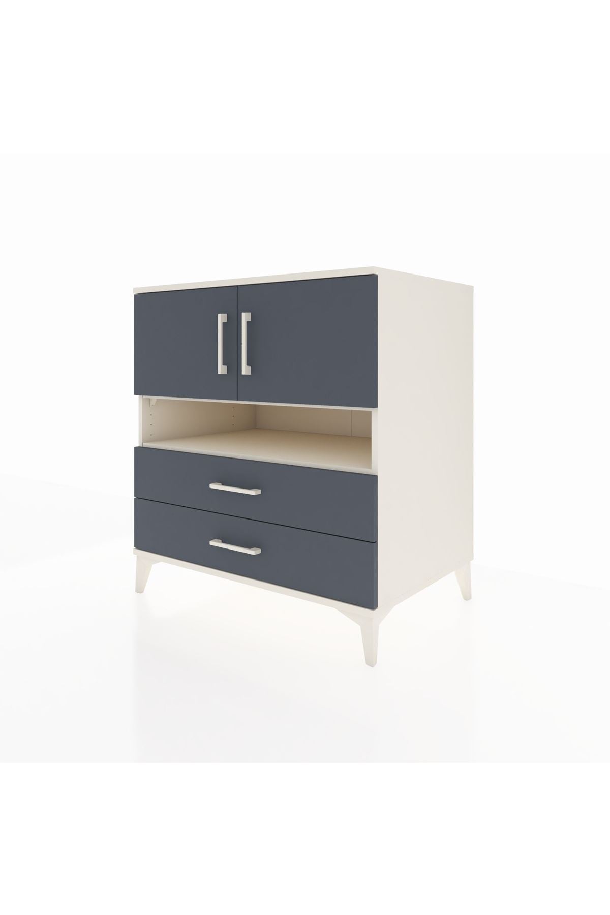 Kronos Şifonyer 3 Raflı 2 Çekmeceli 2 Kapaklı 88x59x96 - S70M033V2C