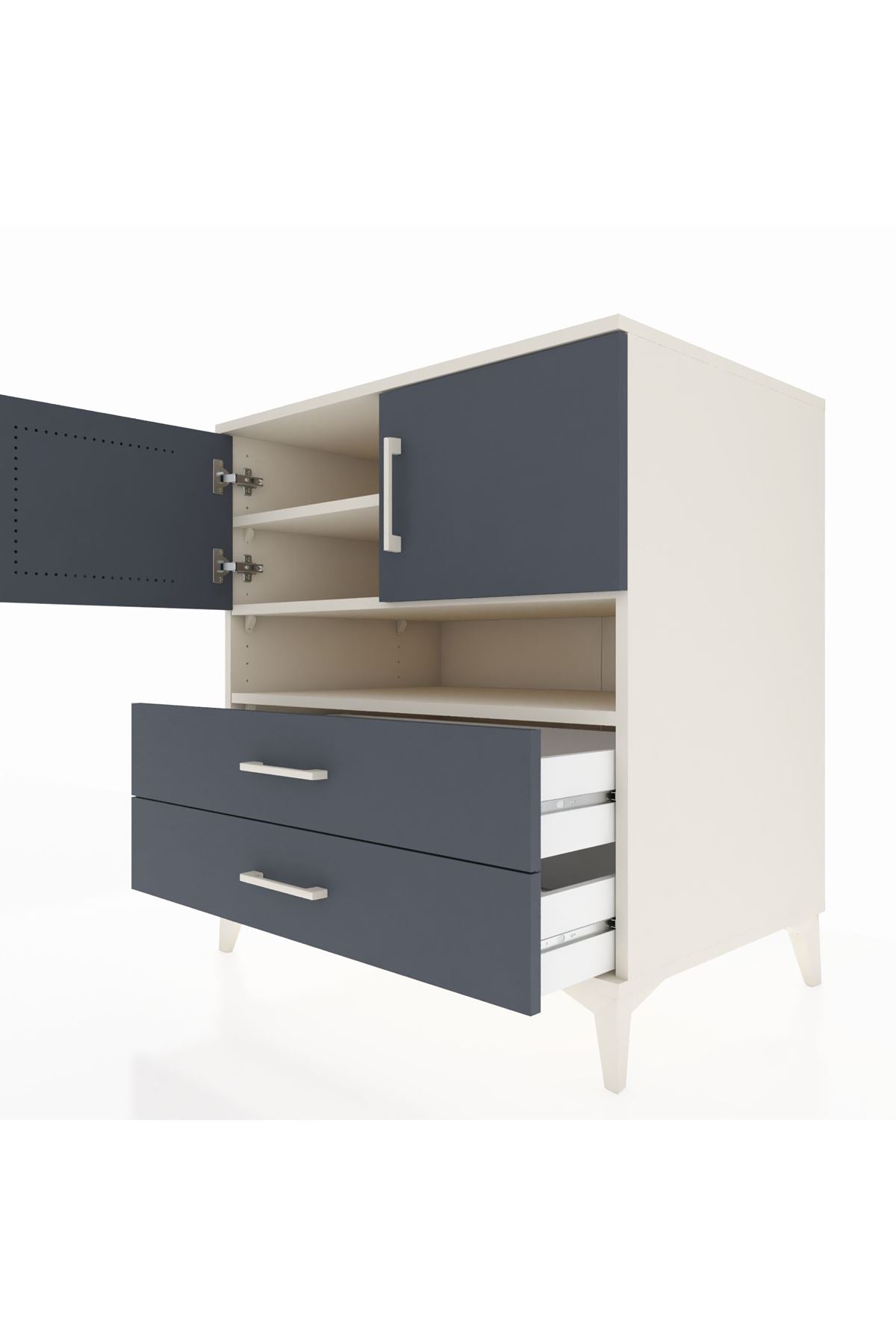 Kronos Şifonyer 3 Raflı 2 Çekmeceli 2 Kapaklı 88x59x96 - S70M033V2C