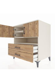 Kronos Şifonyer 3 Raflı 2 Çekmeceli 2 Kapaklı 88x59x96 - S70M033V3C