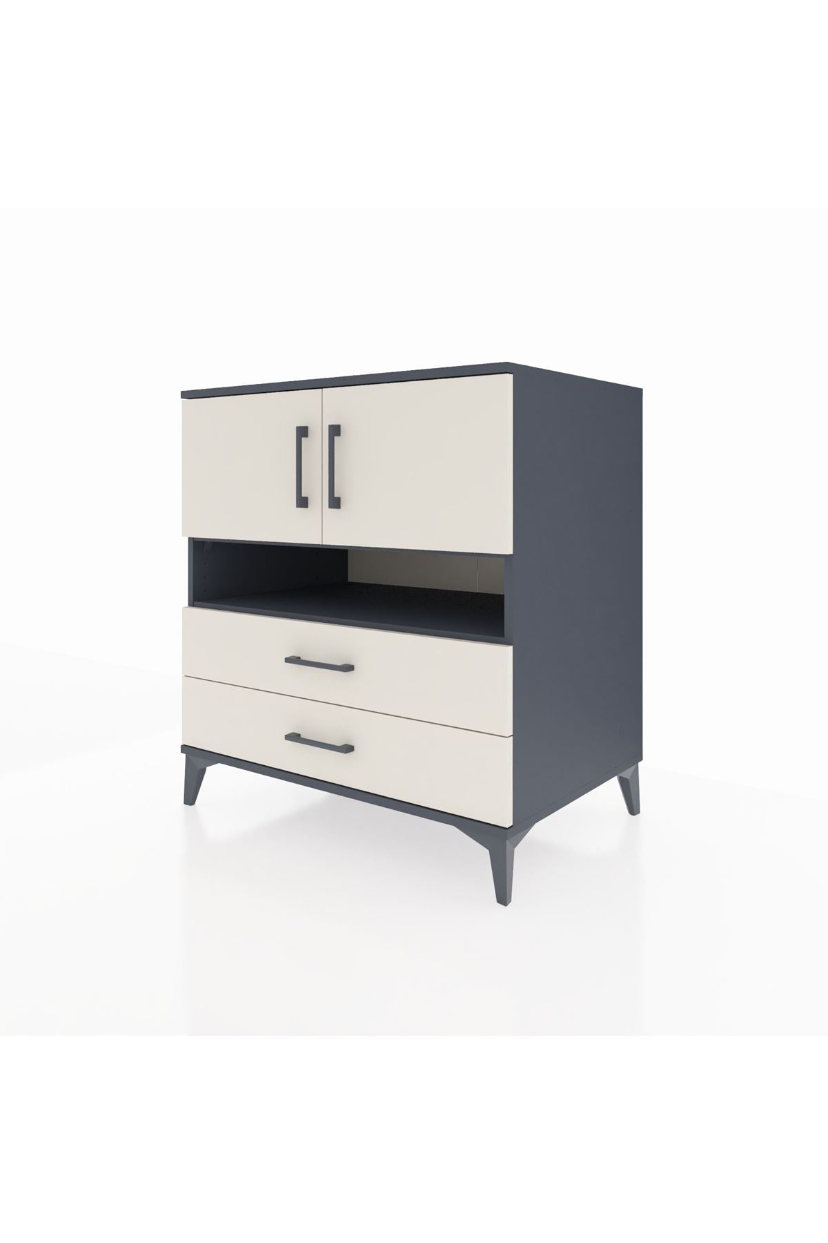 Kronos Şifonyer 3 Raflı 2 Çekmeceli 2 Kapaklı 88x59x96 - S70M033V4C