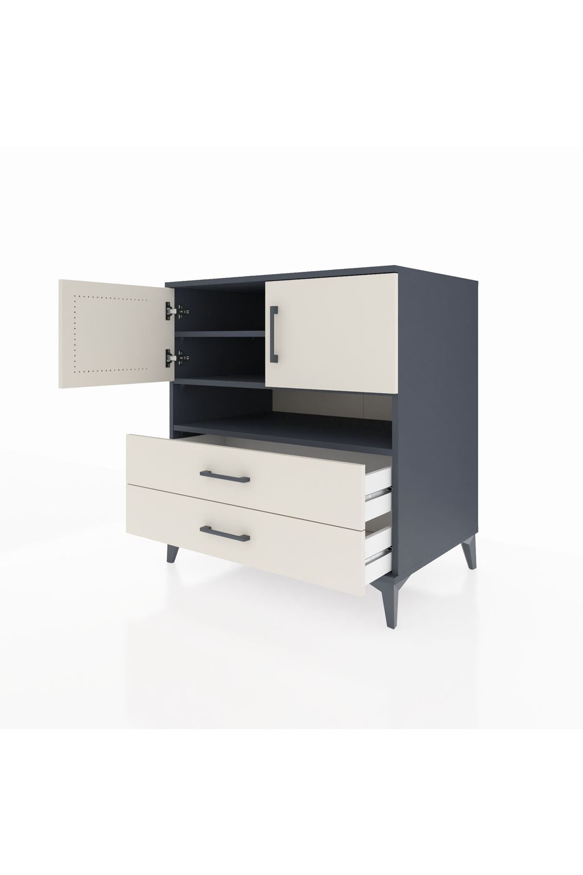 Kronos Şifonyer 3 Raflı 2 Çekmeceli 2 Kapaklı 88x59x96 - S70M033V4C