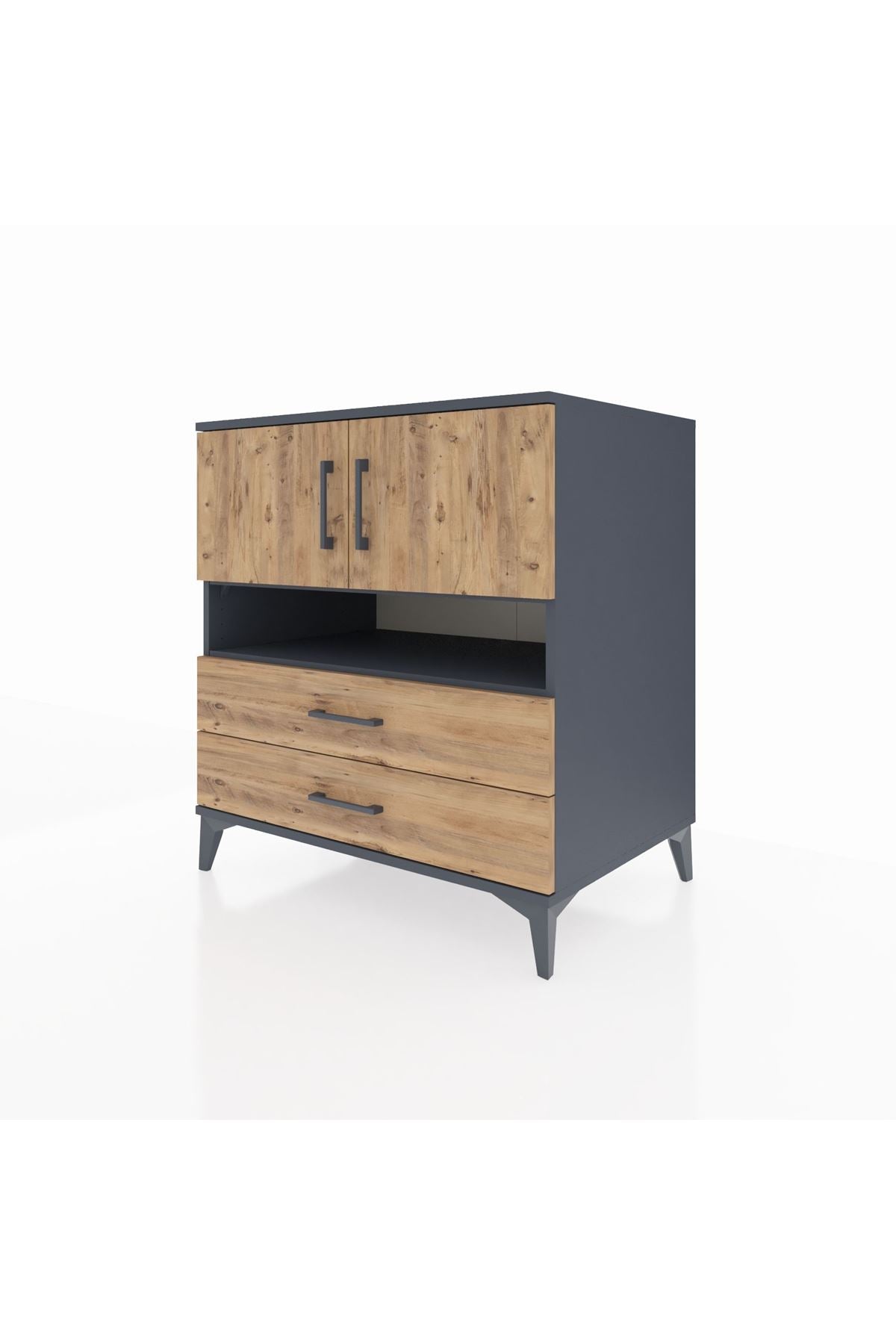 Kronos Şifonyer 3 Raflı 2 Çekmeceli 2 Kapaklı 88x59x96 - S70M033V6C