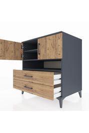 Kronos Şifonyer 3 Raflı 2 Çekmeceli 2 Kapaklı 88x59x96 - S70M033V6C