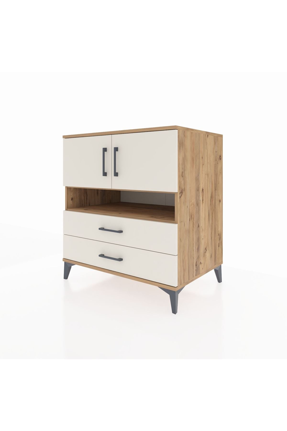 Kronos Şifonyer 3 Raflı 2 Çekmeceli 2 Kapaklı 88x59x96 - S70M033V7C