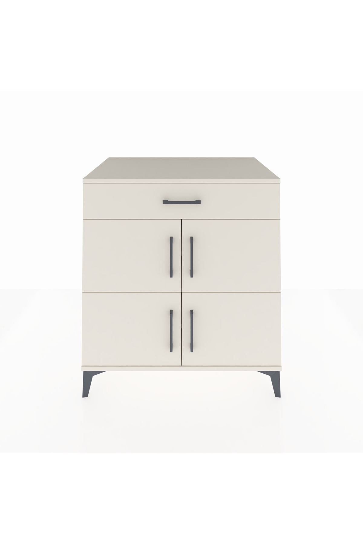 Kronos Şifonyer 3 Raflı Tek Çekmeceli 4 Kapaklı 88x59x96 - S70M036V1C