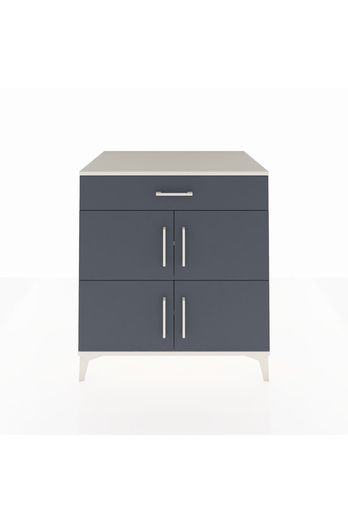 Kronos Şifonyer 3 Raflı Tek Çekmeceli 4 Kapaklı 88x59x96 - S70M036V2C