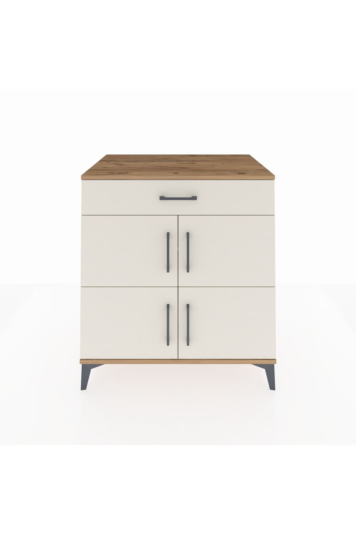 Kronos Şifonyer 3 Raflı Tek Çekmeceli 4 Kapaklı 88x59x96 - S70M036V7C