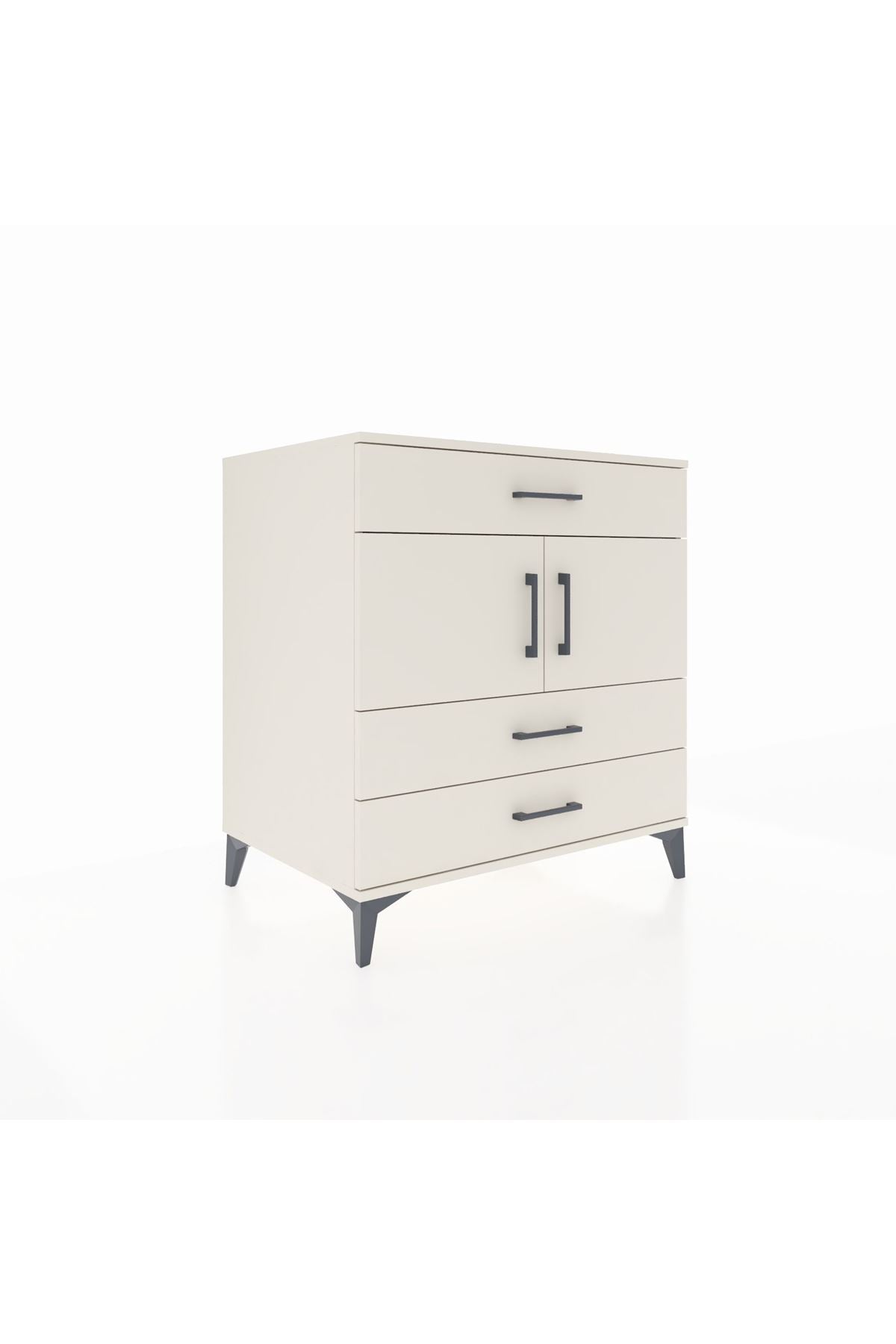 Kronos Şifonyer 2 Raflı 3 Çekmeceli 2 Kapaklı 88x59x96 - S70M037V1C