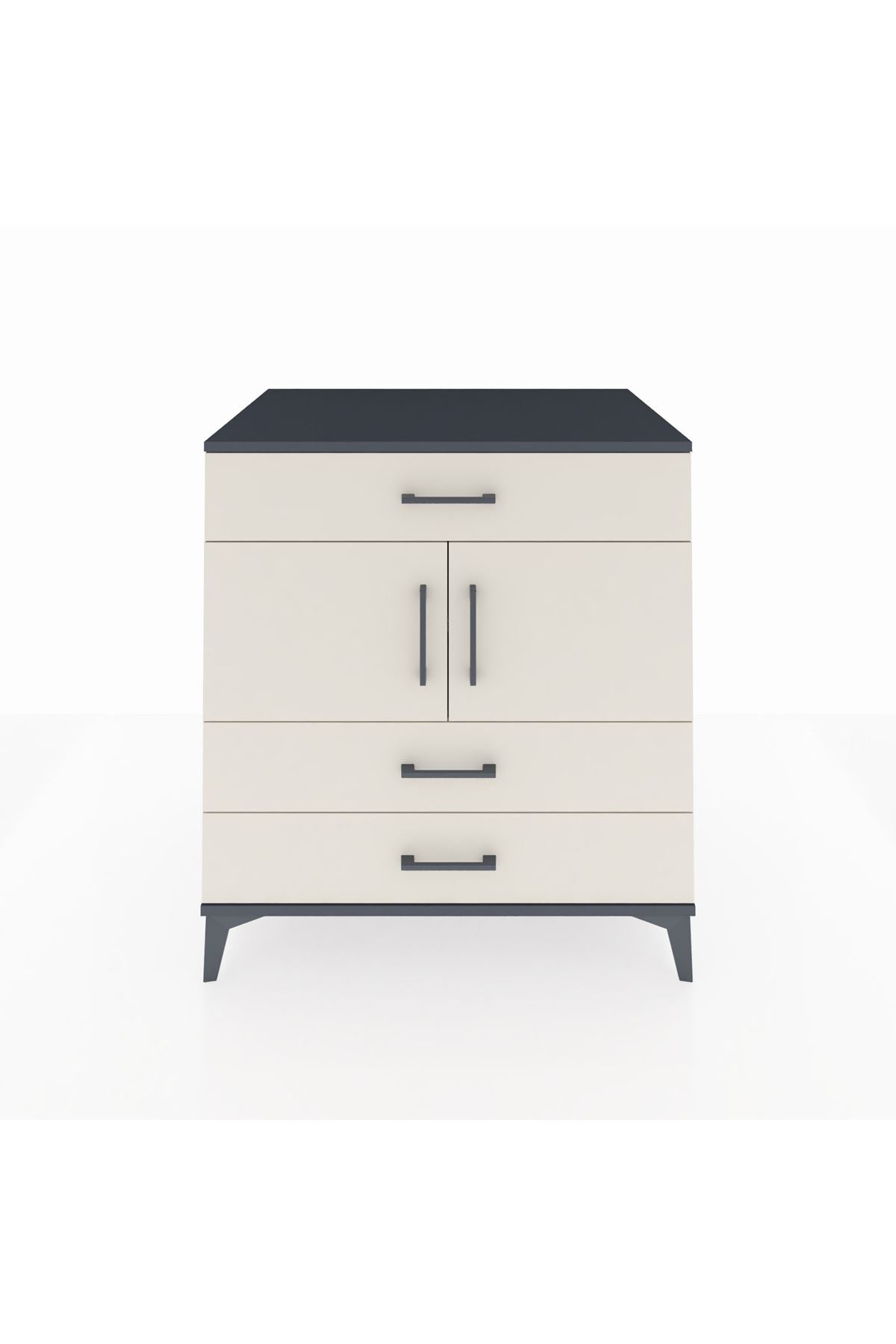 Kronos Şifonyer 2 Raflı 3 Çekmeceli 2 Kapaklı 88x59x96 - S70M037V4C