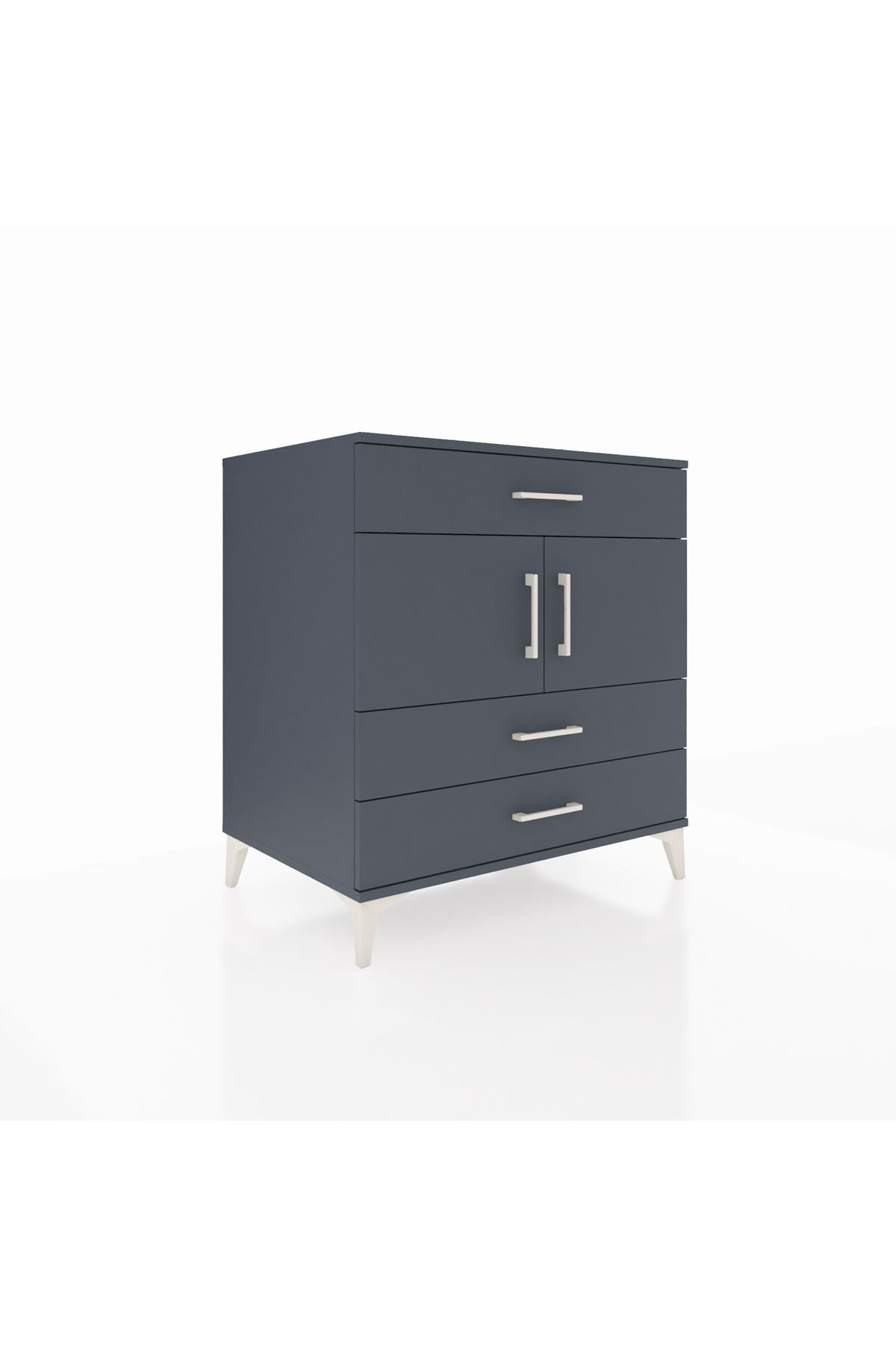 Kronos Şifonyer 2 Raflı 3 Çekmeceli 2 Kapaklı 88x59x96 - S70M037V5C