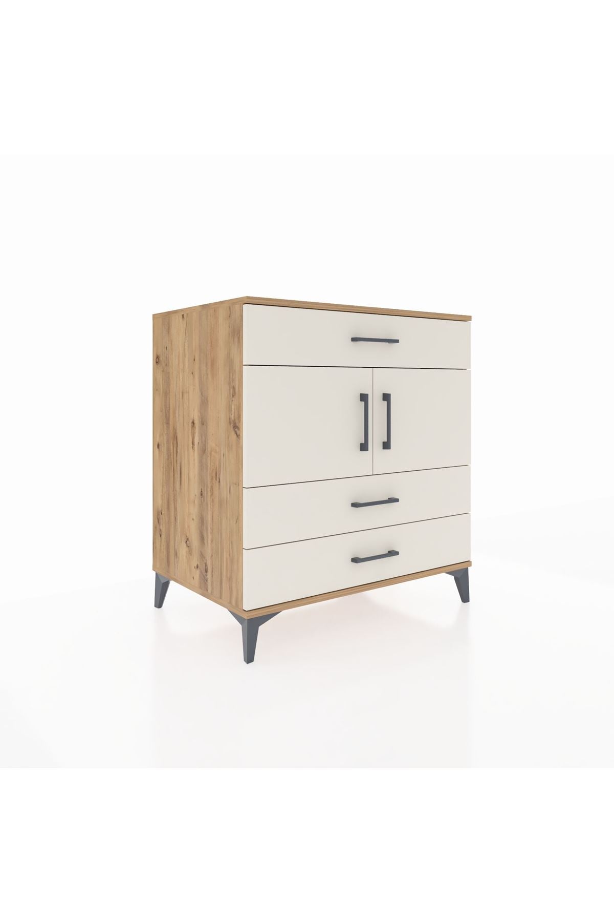 Kronos Şifonyer 2 Raflı 3 Çekmeceli 2 Kapaklı 88x59x96 - S70M037V7C