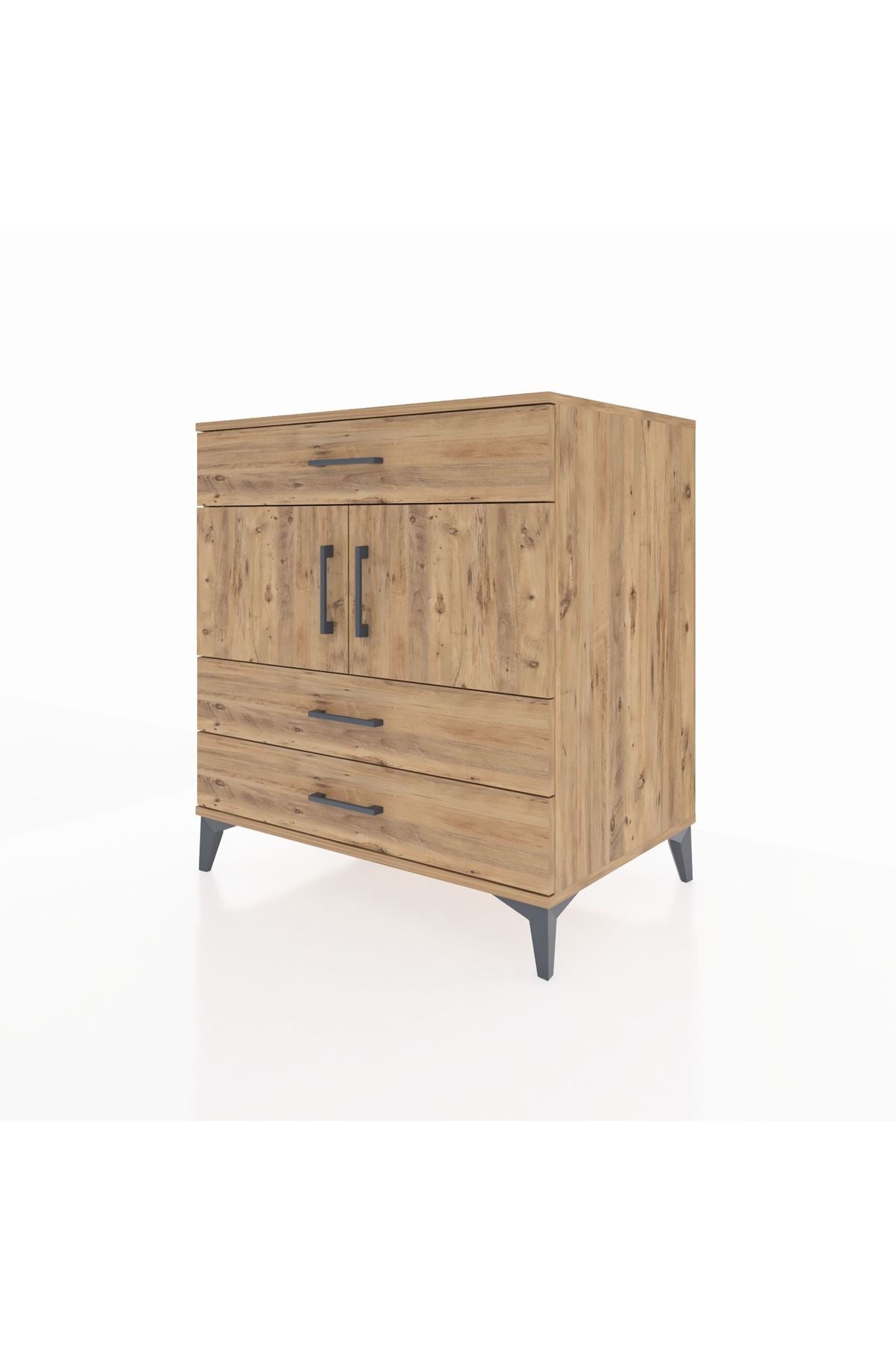 Kronos Şifonyer 2 Raflı 3 Çekmeceli 2 Kapaklı 88x59x96 - S70M037V9C